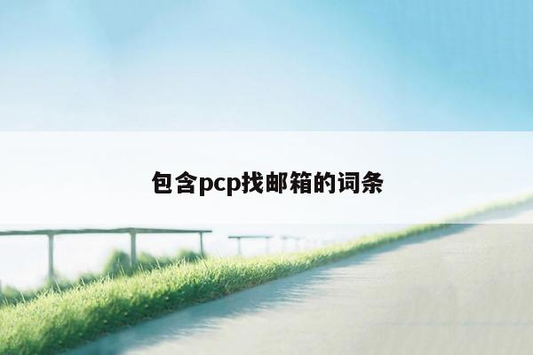 包含pcp找邮箱的词条