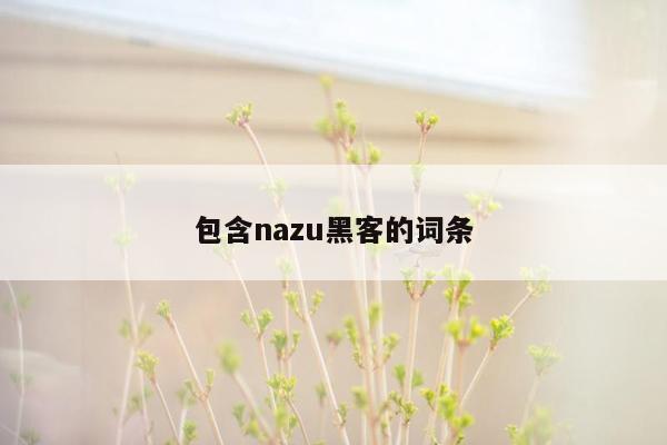 包含nazu黑客的词条