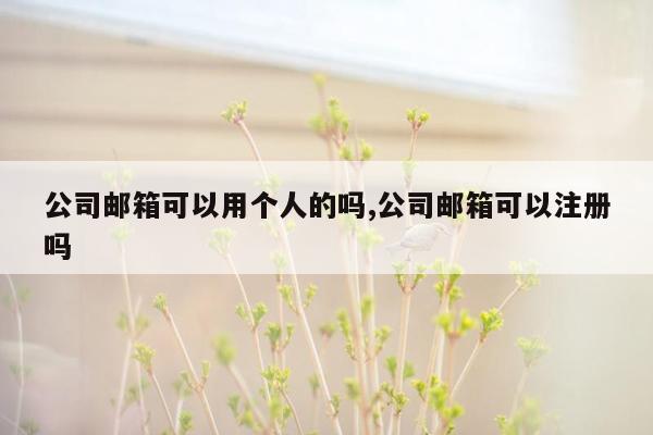 公司邮箱可以用个人的吗,公司邮箱可以注册吗