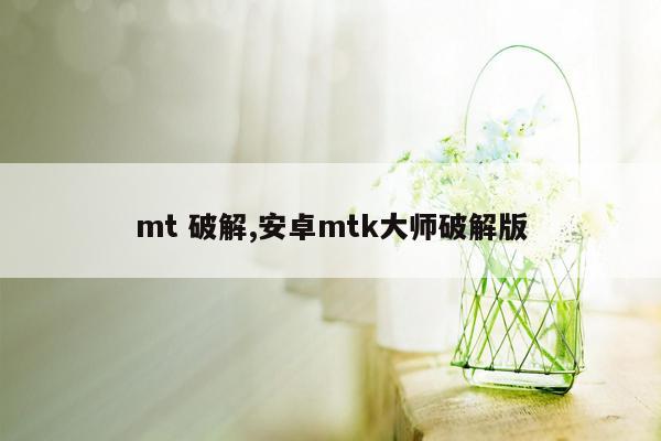 mt 破解,安卓mtk大师破解版