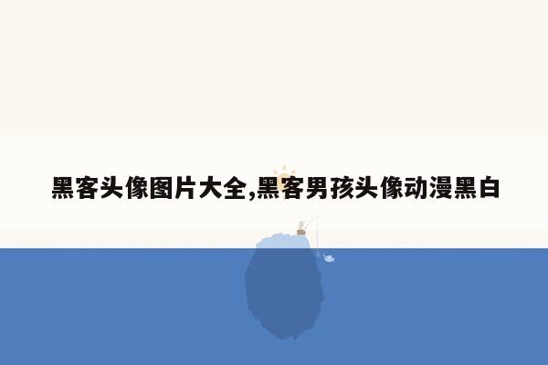 黑客头像图片大全,黑客男孩头像动漫黑白