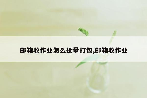 邮箱收作业怎么批量打包,邮箱收作业