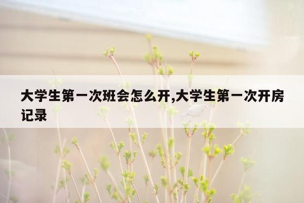 大学生第一次班会怎么开,大学生第一次开房记录