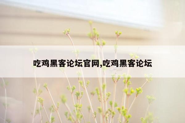 吃鸡黑客论坛官网,吃鸡黑客论坛