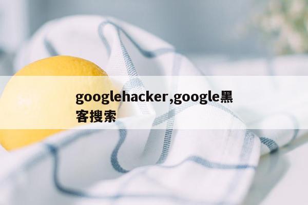 googlehacker,google黑客搜索