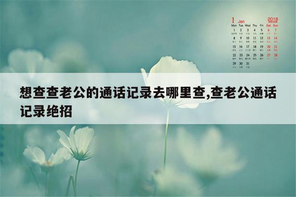 想查查老公的通话记录去哪里查,查老公通话记录绝招