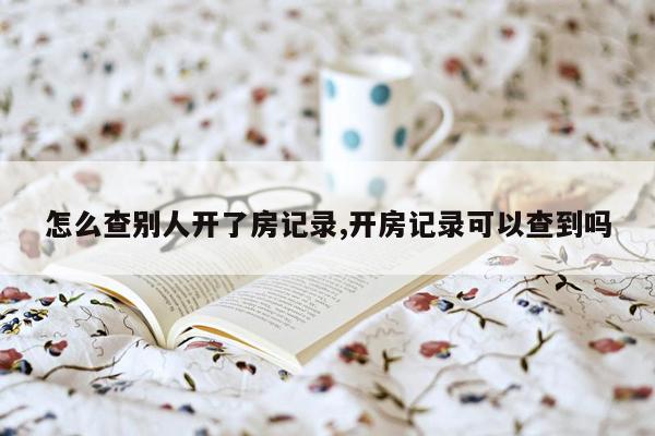 怎么查别人开了房记录,开房记录可以查到吗