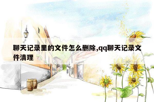聊天记录里的文件怎么删除,qq聊天记录文件清理