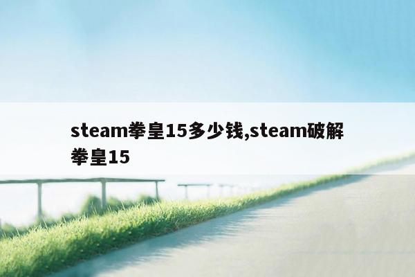 steam拳皇15多少钱,steam破解拳皇15