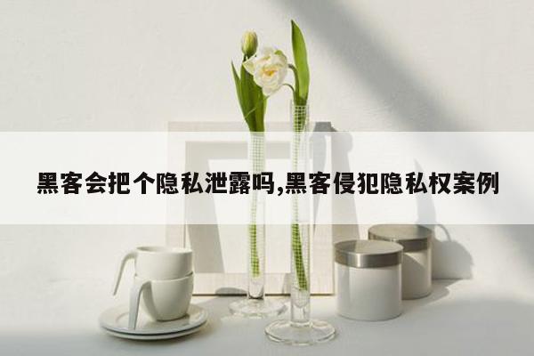 黑客会把个隐私泄露吗,黑客侵犯隐私权案例