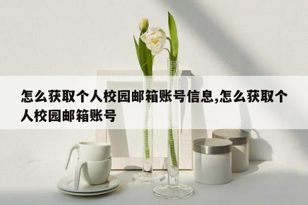怎么获取个人校园邮箱账号信息,怎么获取个人校园邮箱账号